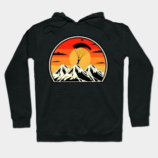 Paragliding retro sunset Hoodie